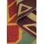 Tapis géométrique carré en laine à motif géométrique 7 x 7