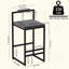 Ensemble de 2 tabourets de bar rembourrés en velours moderne avec repose-pieds et dossier pour la cuisine-1105949560-1105949562