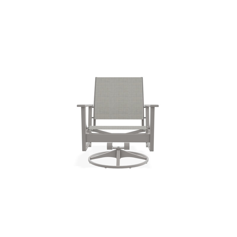 Wexler Swivel Outdoor Lounge Chair, Warm Gray, Deacon