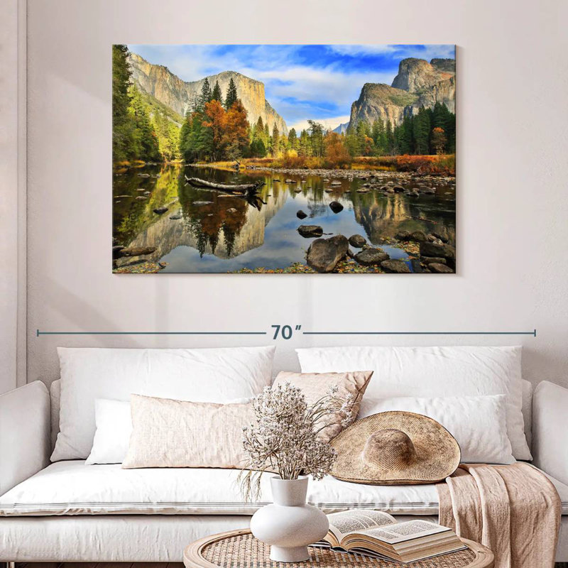 Paysage de la rivière Alvord Merced, H 32 po x l 48 po