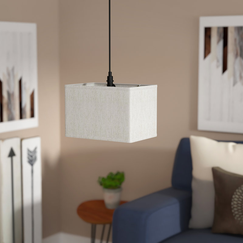 Luminaire rectangulaire simple 1 lumières Blagg, H 9 po x l 6 po x p 6 po, Avoine texturée