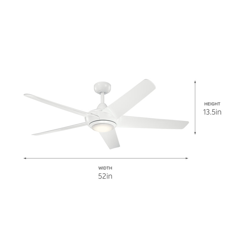 Orren Ellis Nikil 52'' Ceiling Fan with LED Lights