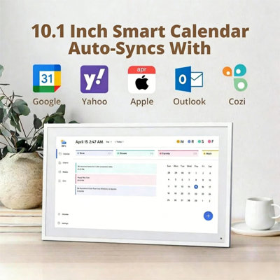 10,1 pouces calendrier numérique corvée graphique - HD cadre photo numérique Wi-Fi