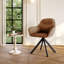 48.5cm H Vintage Faux Leather Dining Chairs-1579960041