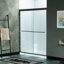 Porte de douche double coulissante WOODBRIDGE de 56 à 60 po de largeur x 72 po de hauteur avec verre trempé transparent de 5/16 po (8 mm)-120347273