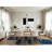 Machine Washable Horizontal Stripes Gray Area Rug-837494661