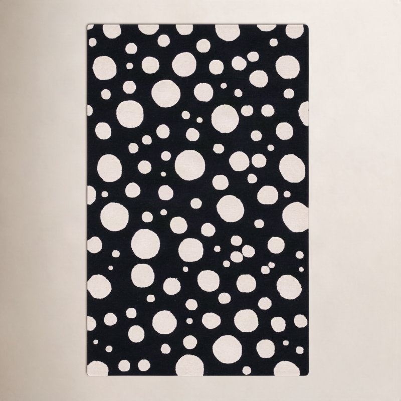 Tapis noir / ivoire Kavika, Rectangle 3 pi x 5 pi