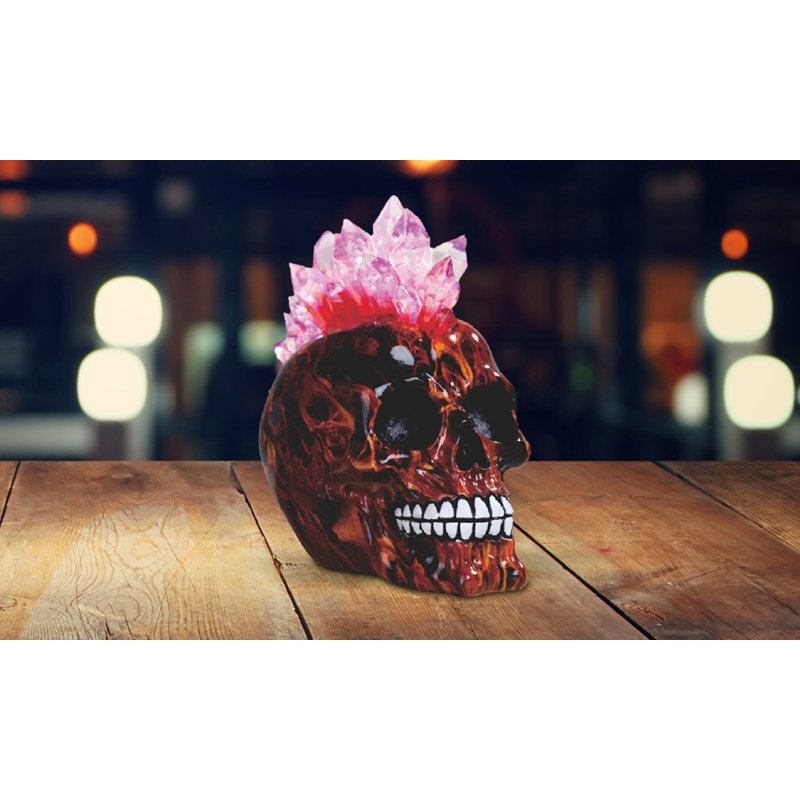 Figurine crâne de feu rouge pâle Jiawei