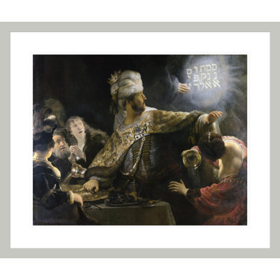 «Belshazzar's Feast» par Rembrandt van Rijn - Estampe numérique encadrée