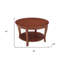  Table basse 30 "en bois de noyer avec tablette - rangement Mid-Century