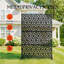 Metal Privacy Screen, 3-Panel Outdoor Divider With Hook- 72" H x 47" W