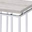 Table de bout carrée avec plateau en chêne naturel et base de style traîneau, design contemporain pour le salon, l 19 po de largeur, 24 po de hauteur avec structure en métal au fini, dimensions 19 x 19 x 24