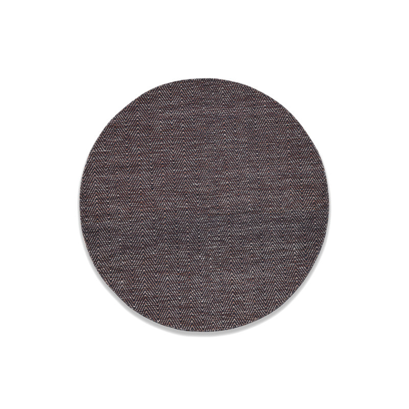 Coastal Chevron Handmade Flatweave Charcoal and Brown Wool Area Rug By Tufty Home, Rectangle 3' x 5'