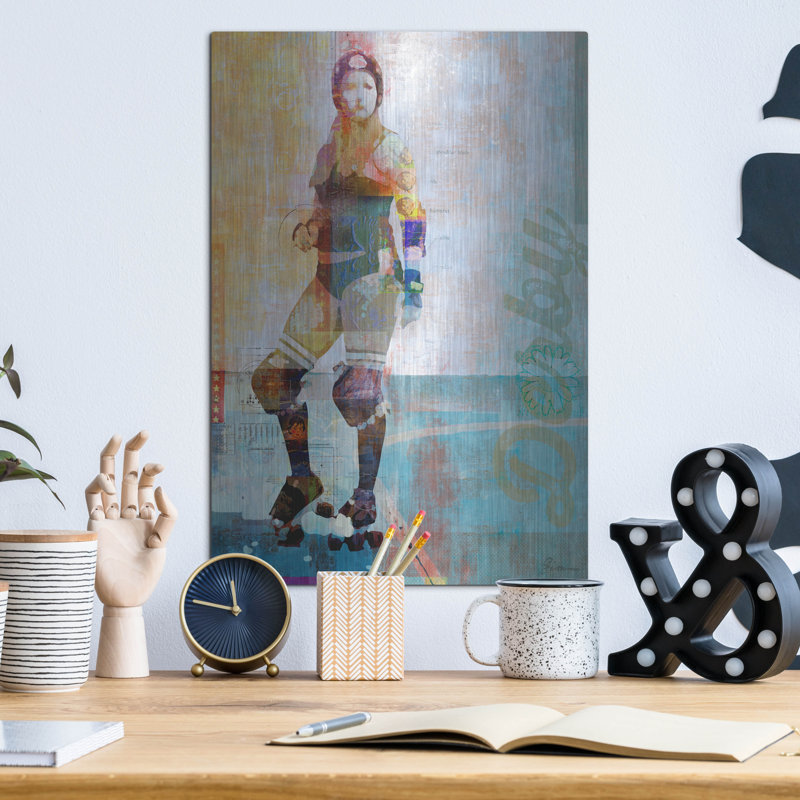 'Roller Derby' by Greg Simanson, Metal Wall Art, 16" H x 12" W