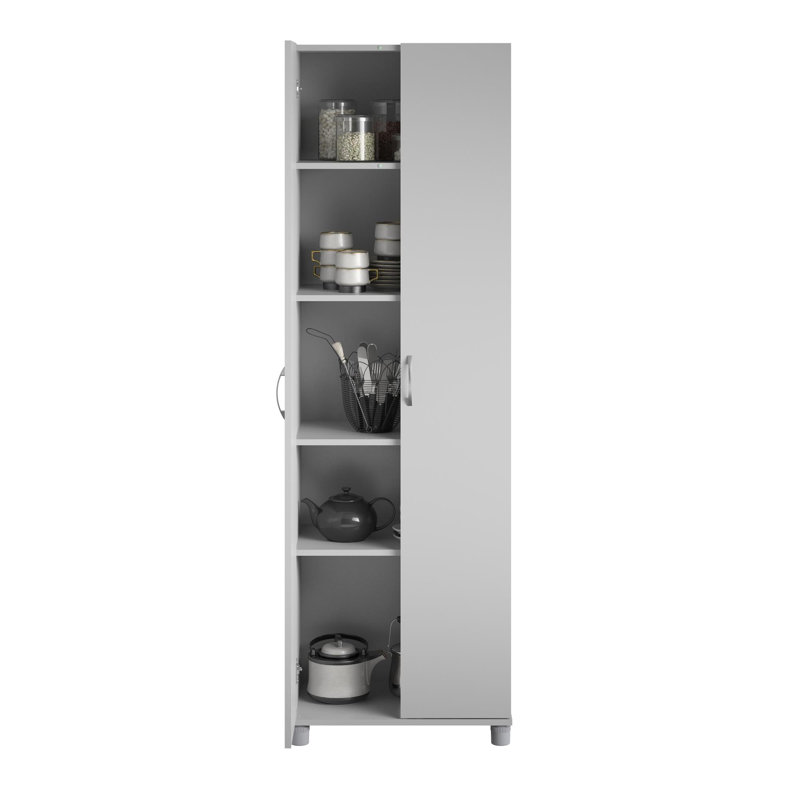Armoire de rangement l 24 po Aleg, gris