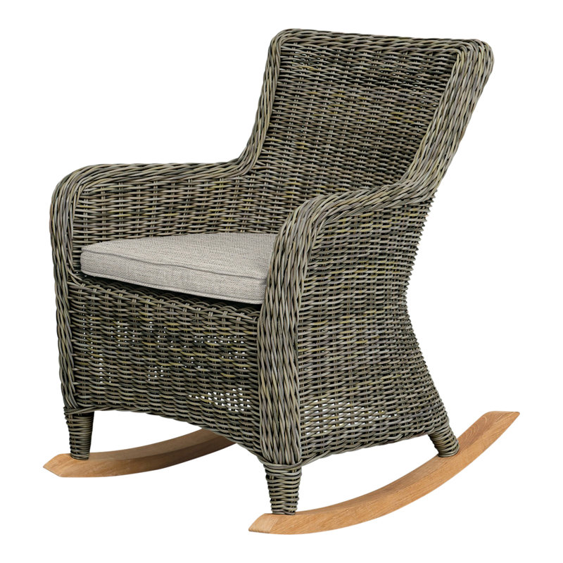 Sag Harbor Rocking Chair with Cushion, Fog Rain, Sag Harbor Driftwood