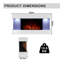 Wall Mounted Electric Fireplace With Multi Ambient Light Colors, Remote, 1800w Heater, White-1642499478