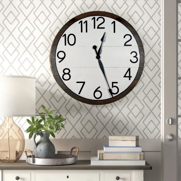 Gracie Oaks Alaida Wood Wall Clock & Reviews | Wayfair