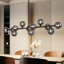 Lustre à 12 lumières à intensité variable avec lustre moderne
