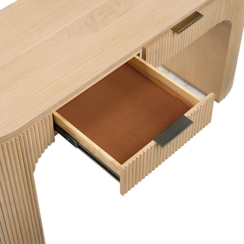 Console de meuble-lavabo Koertdine, Naturel