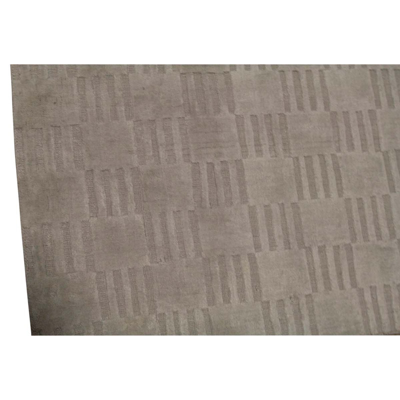 Handmade Cotton and Wool Geometric Area Rug