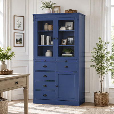 Armoire de rangement avec portes en verre 72 po H 72 po, 40 po x 20 po