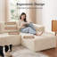 Canapé d'angle modulaire en forme de U de 137 pouces, canapé Cloud en velours côtelé compressé 6 pièces avec modules amovibles, assise profonde, aucun assemblage requis-442106186