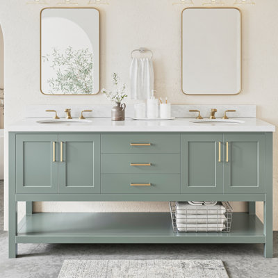 Magnolia 73" Double Bathroom Vanity Set