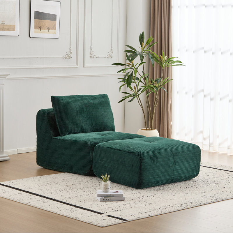Canapé modulaire en mousse à mémoire de forme moderne, chaise longue simple pour le salon, canapé modulaire Cloud, Vert