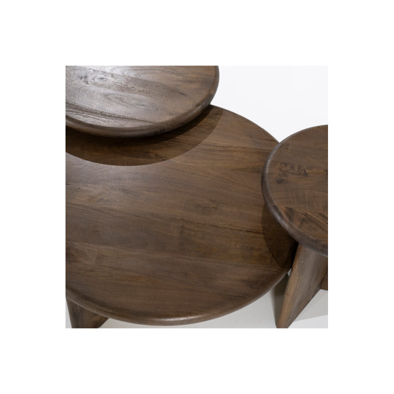 Solid Wood Coffee Table, 18" H x 18" L x 18" W , Brown