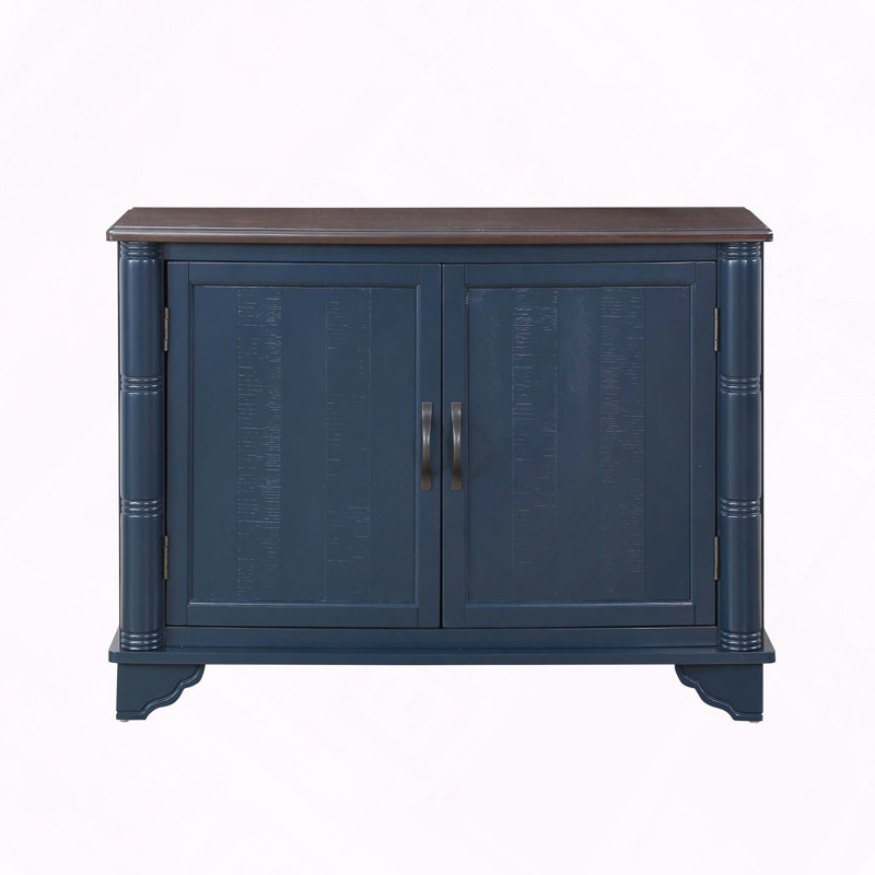 Console avec tablette de rangement amovible réglable, Marine