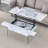 Lift-Top Coffee Table With Storage, Sturdy Tempered Glass Legs, Space-Saving Design For Living Room And Office-129268647