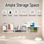 Bureau modulaire mural pliable avec tablettes