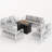 9-Person Sofa Seating Group With Fire Pit-299354805