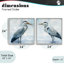 Ensemble de 2 giclées encadrées Faded Blue Coastal Herons, design par Nan-504563206-504563202