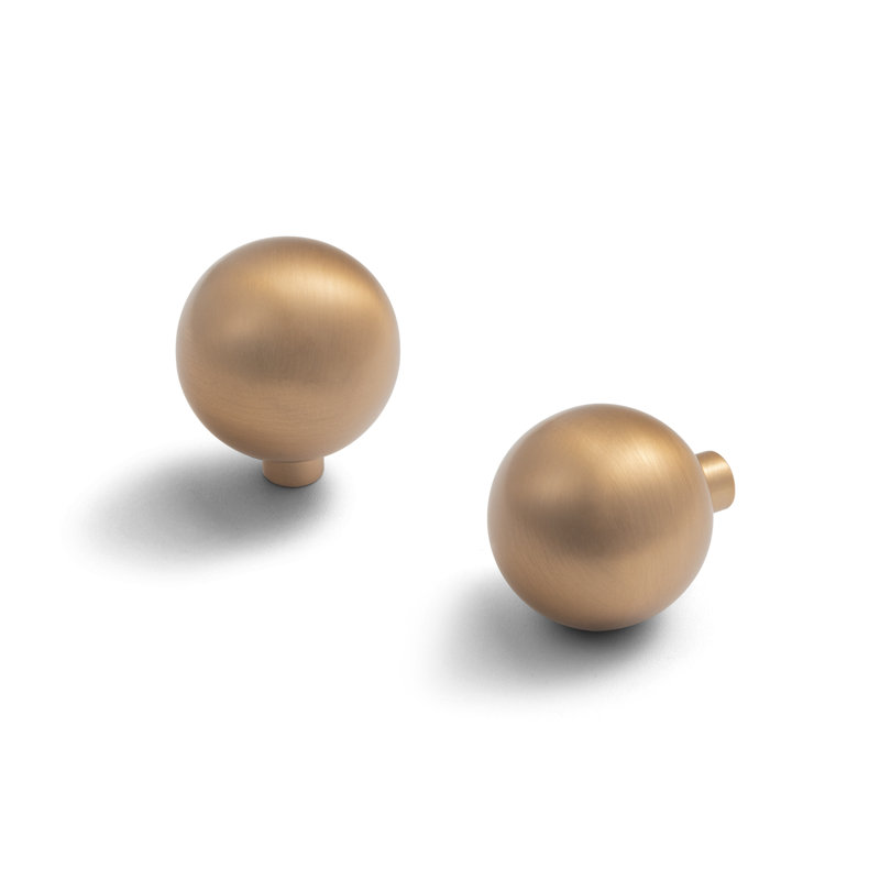 Poignée ronde, 1", Brun champagne