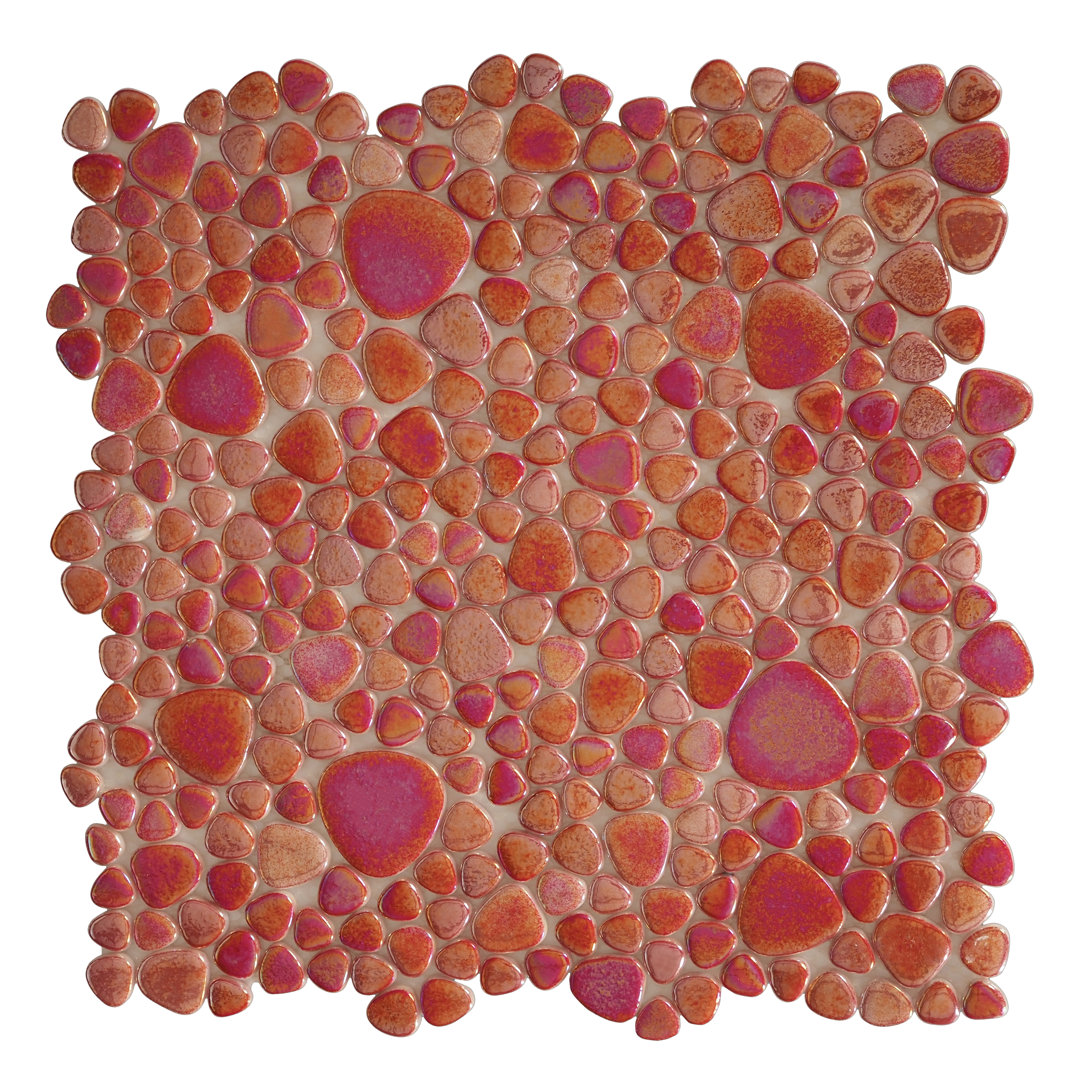 Glass Tile Love 12x12 Pebble Mosaic 10.76 sqft/case, Ideal for Kitchen Backsplash Bathroom Pool Tile (Set of 13) The Tile Doctor