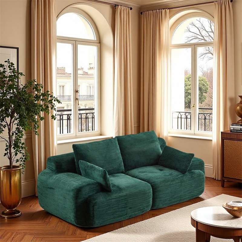 Canapé modulaire à deux places Modern, Vert