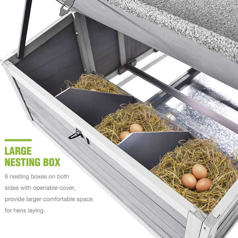 Chicken Coop with Nesting Box For Up To 4 Chickens