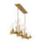 Fedler 13-Light Linear Chandelier in Warm Brass