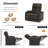 Power Reclining Home Theater Seating with Adjustable Headrest & Lumbar Support-1841017503