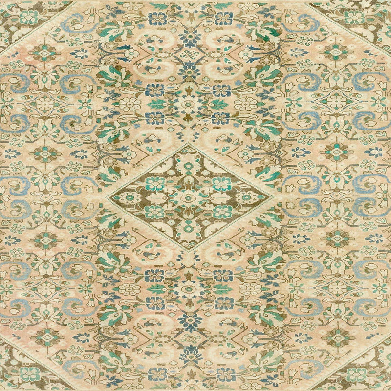 Abstract Indoor Rug, Square 4'