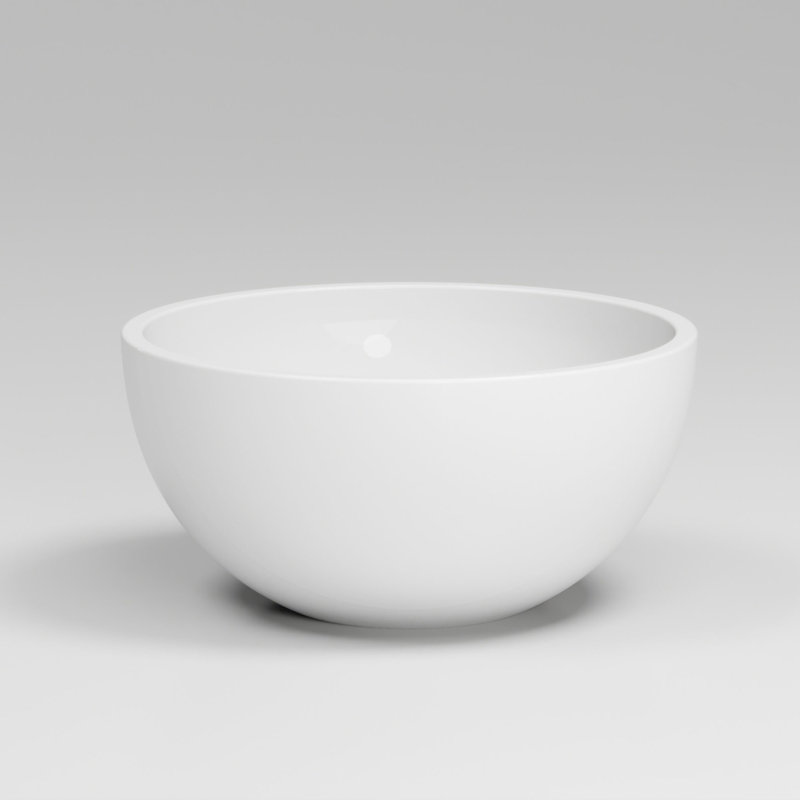 Bloom 43R Countertop (Vessel) Bathroom Sink in Glossy White