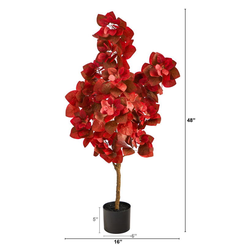 Arbre à feuillage artificiel 48 po en pot