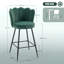 Upholstered Counter Stool with Metal Frame-1714813019