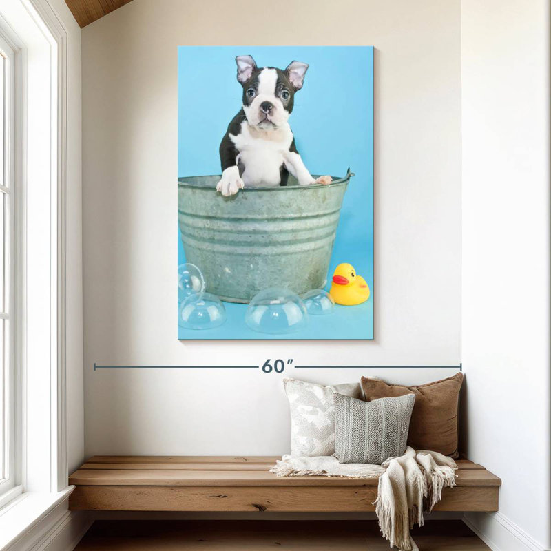 Brampt Bathing Terrier Dog, 48" H x 32" W