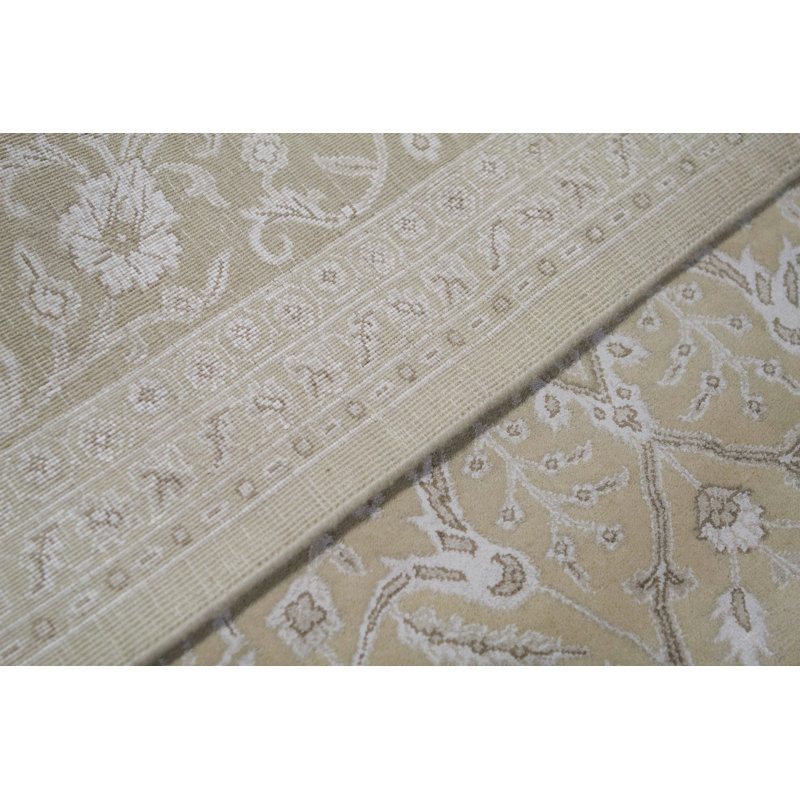 Hand-Knotted High-Quality Beige and Cream Area Rug