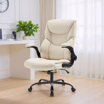 Ergonomic Office Chair With Footrest, Home Desk Chair Lumbar Support&Footrest, High Back Computer Chair