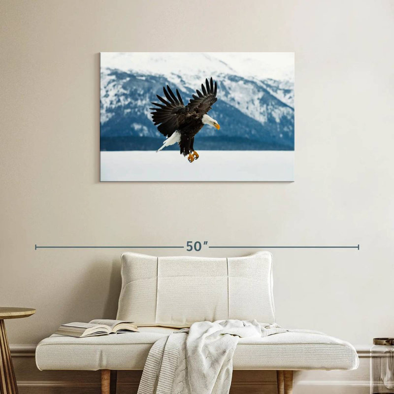 Crowle Bald Eagle On Winter, 24" H x 36" W