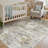 Elroy Modern Abstract Machine Washable Area Rug with Non-Slip Backing-1524795930